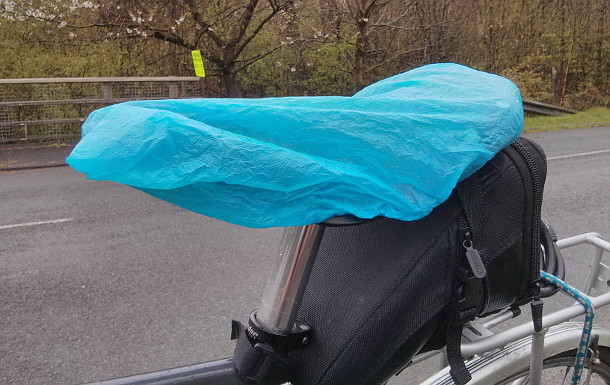 Brooks Saddle with its hat on